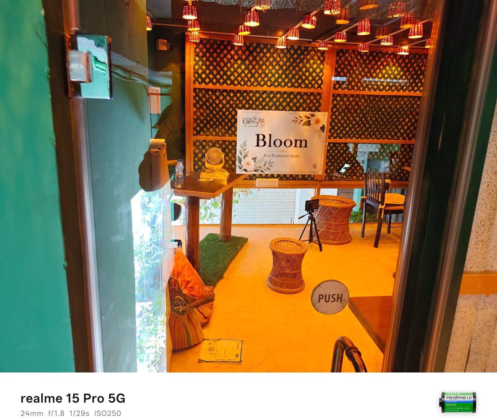 Bloom Post Production Studio entrance with room signage