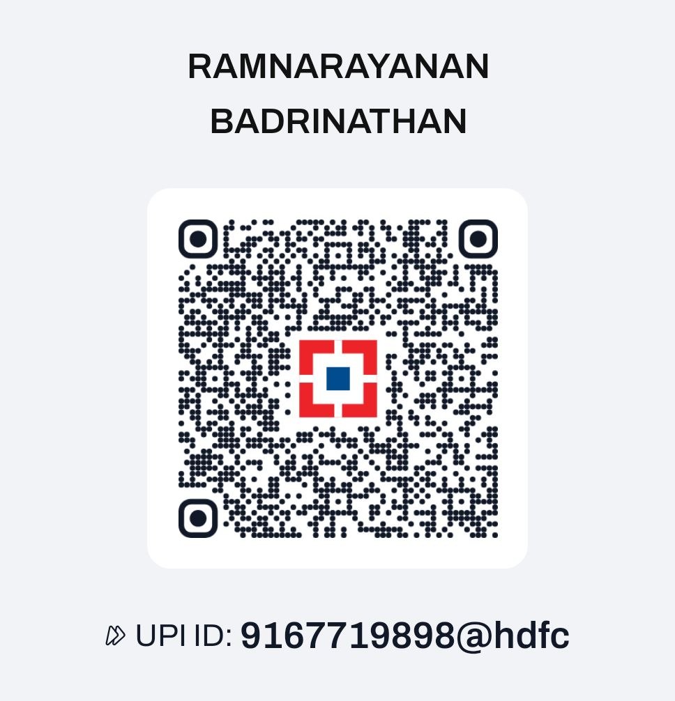 Official HDFC UPI QR for RAMNARAYANAN BADRINATHAN